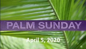 April 5 2020 Palm Sunday