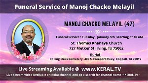 Funeral Service of Manoj Chacko Melayil 47 