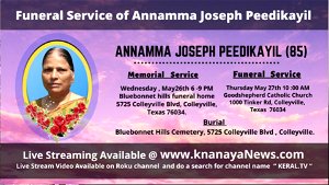 Memorial Service of Annamma Joseph Peedikayil