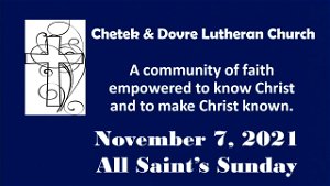 November 7 2021  8 AM All Saints Sunday