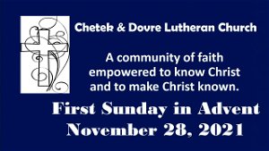 November 28 2021 First Sunday in Advent