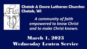 March 1 2023 Wednesday Lenten Service