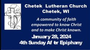 January 28 2024 4th Sunday After Epiphany
