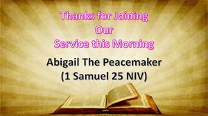 Abigail The Peacemaker 