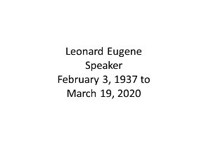 Leonard Speaker Funeral