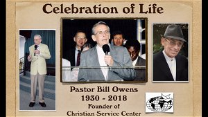 Celebration of Life  Pastor Bill Owens