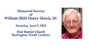 Bill Skeels Memorial Service